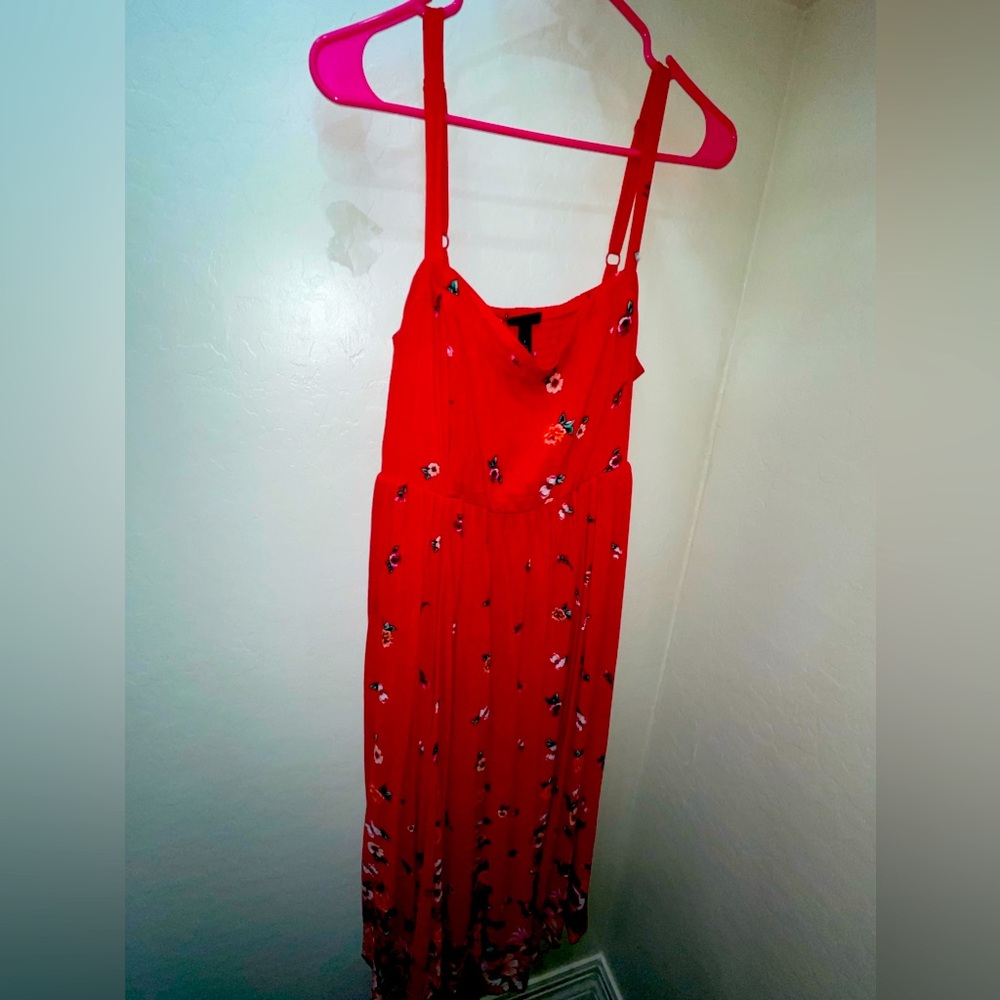 Torrid Red floral Midi Dress